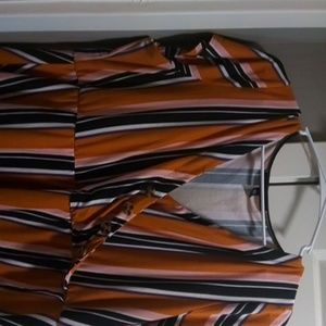 A mustard striped  mini dress